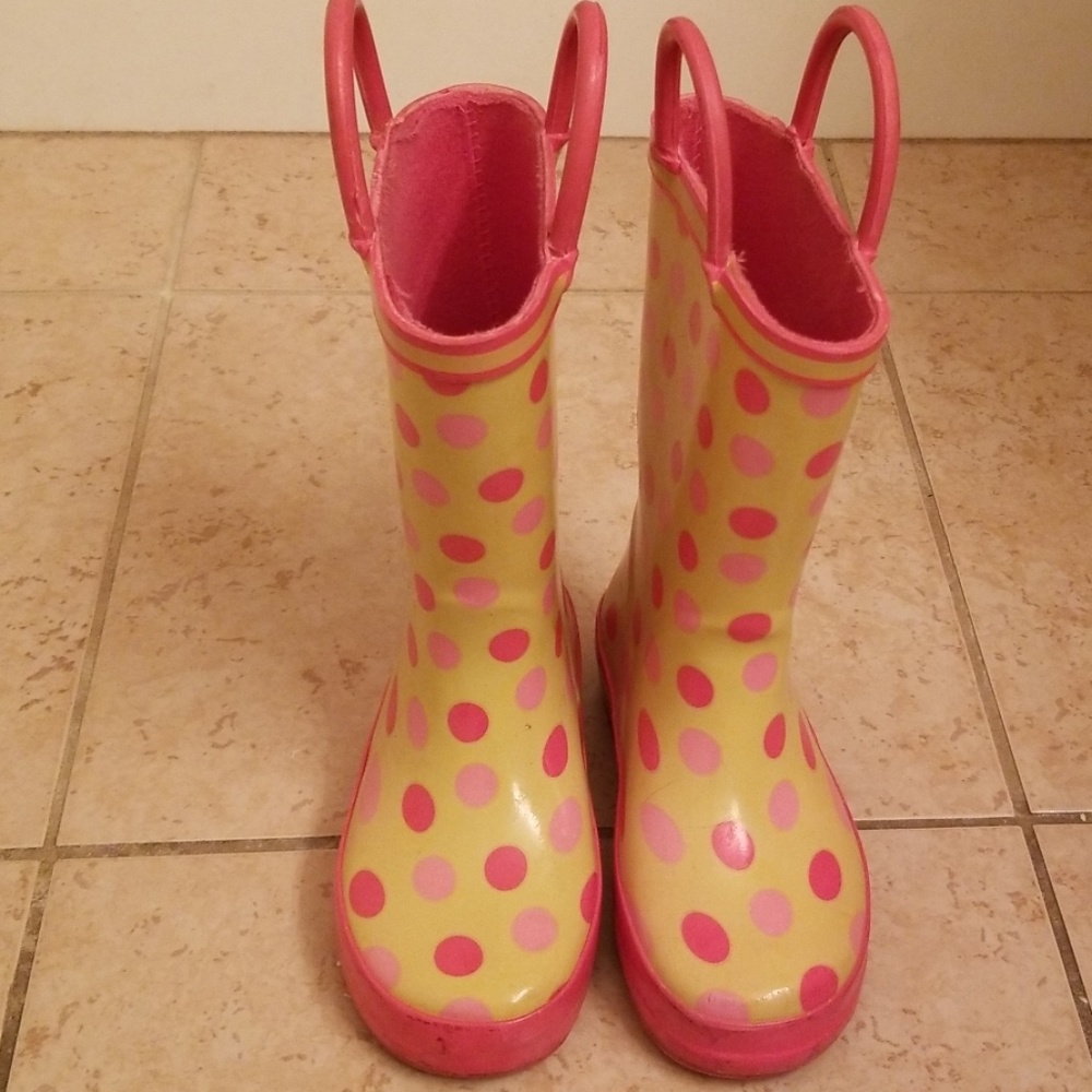 Cute little girl rain boots